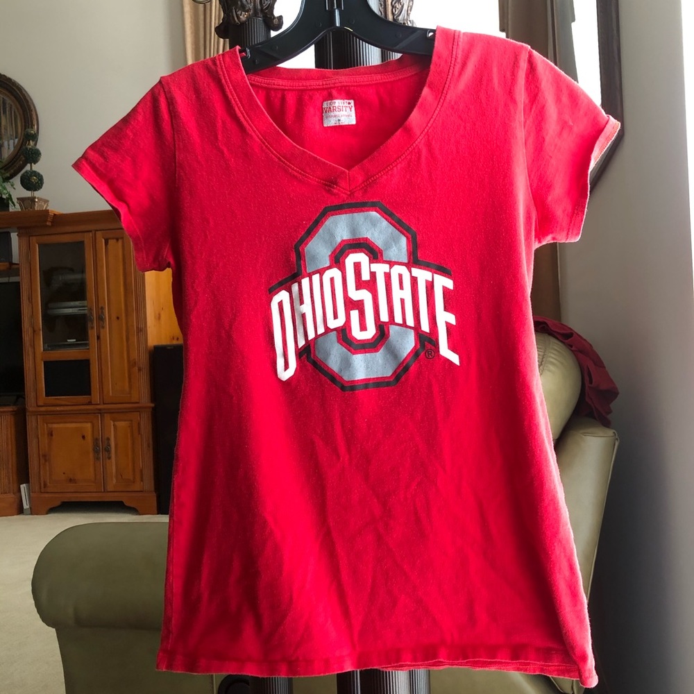 Red Ohio State Vneck